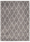 Carpette August gris foncéblanc 6 pi 7 po x 9 pi 6 po