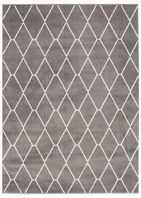Carpette August gris foncéblanc 6 pi 7 po x 9 pi 6 po