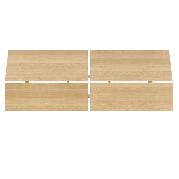 Tête de lit à panneaux panoramiques Nordika pour grand lit - érable naturel