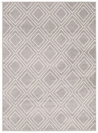 Carpette August gris géodeblanc 6 pi 7 po x 9 pi 6 po