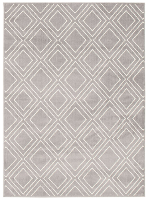 Carpette August gris géodeblanc 7 pi 10 po x 10 pi 2 po