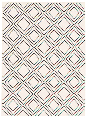 Carpette August blanc géodebleu marine 6 pi 7 po x 9 pi 6 po