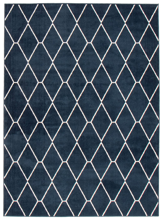 Carpette August bleu marineblanc 7 pi 10 po x 10 pi 2 po