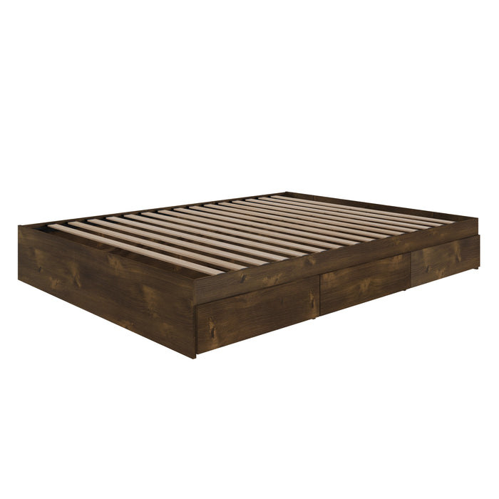 Lit plateforme simple Nordika avec rangement - truffe
