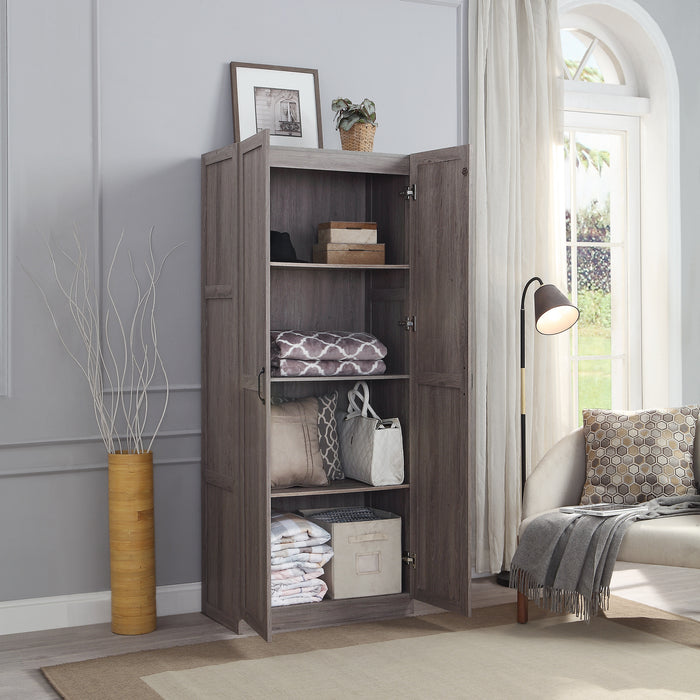 Armoire de rangement moderne Hopkins de Manhattan Comfort - grise