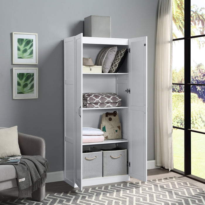 Armoire de rangement moderne Hopkins de Manhattan Comfort - blanche