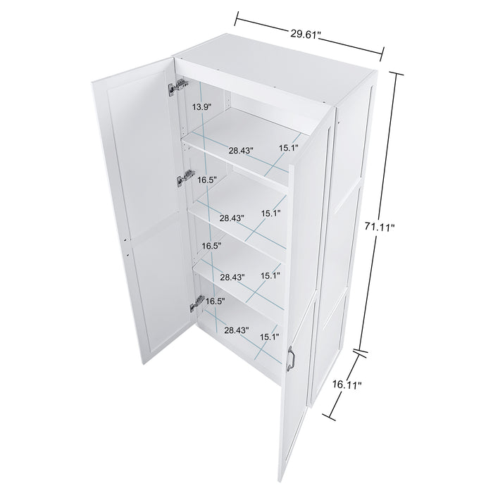 Armoire de rangement moderne Hopkins de Manhattan Comfort - blanche