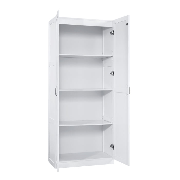 Armoire de rangement moderne Hopkins de Manhattan Comfort - blanche