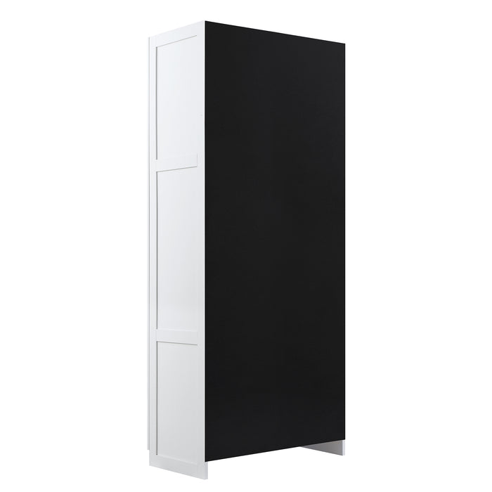 Armoire de rangement moderne Hopkins de Manhattan Comfort - blanche