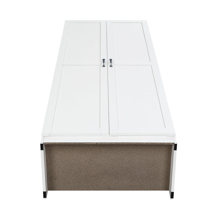 Armoire de rangement moderne Hopkins de Manhattan Comfort - blanche