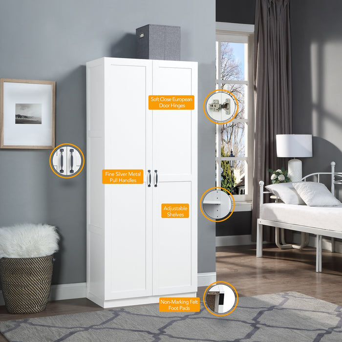 Armoire de rangement moderne Hopkins de Manhattan Comfort - blanche