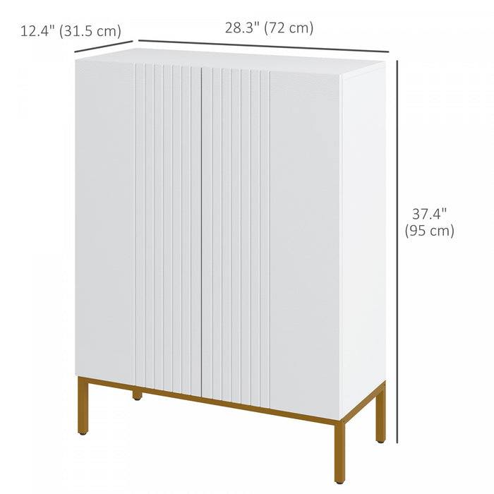 HOMCOM Armoire de rangement pour chaussures avec etageres reglables