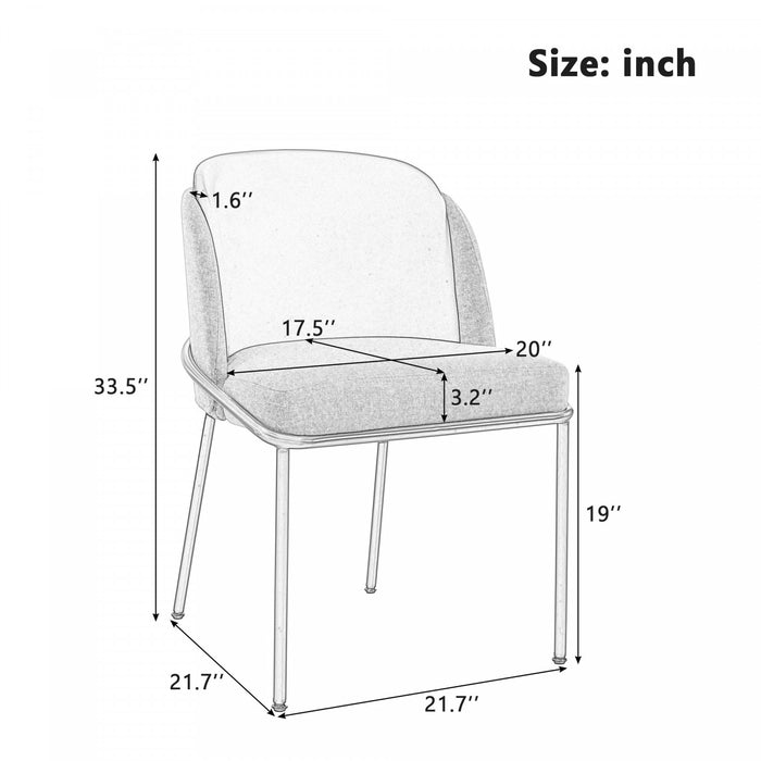 Olivia Ensemble de 6 chaises de salle a manger modernes avec pieds inclines et pieds reglables, noir et gris