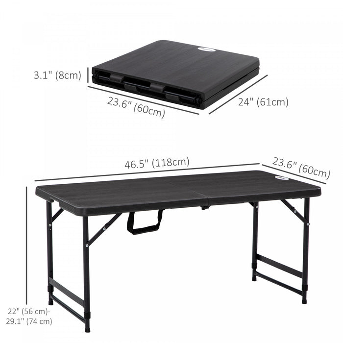 Outsunny Table De Salle A Manger Pliable Pour 4 Personnes