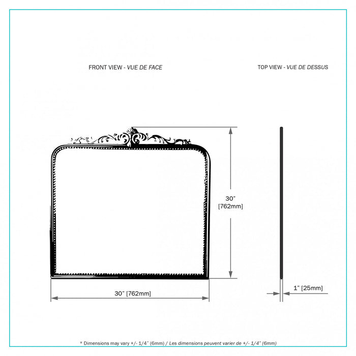 Miroir Camans de 29,92 po doré