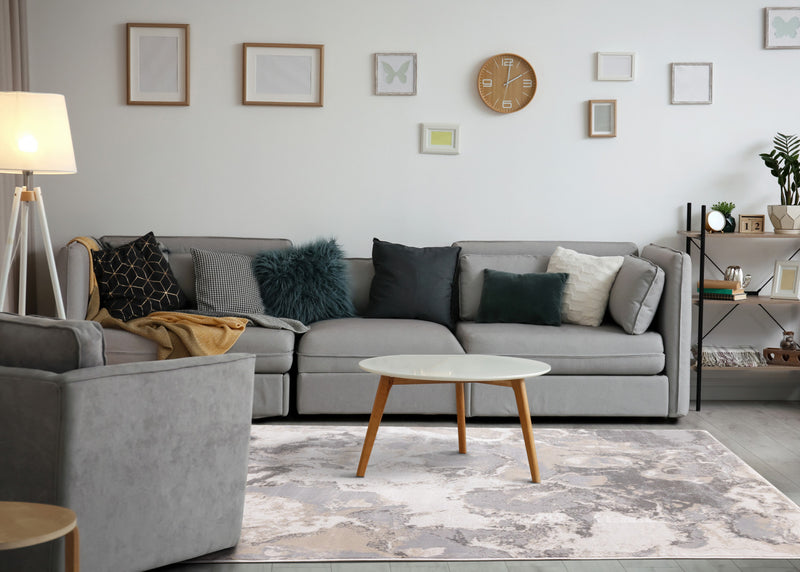 Carpette London à motif d’océan ondulé - 6 pi 7 po x 9 pi 6 po