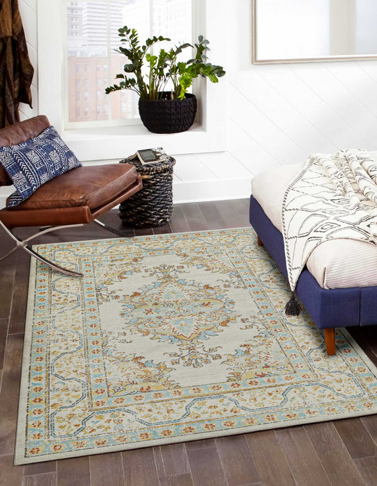 Tapis Traditionnel Esme 9'3\" x 11'10\" en Ivoire
