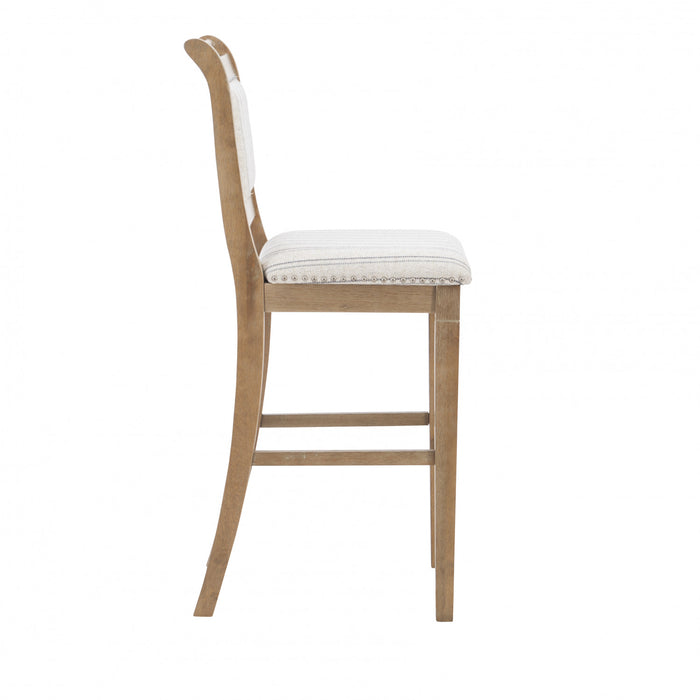 Tabouret bar Emmy en tissu - gris