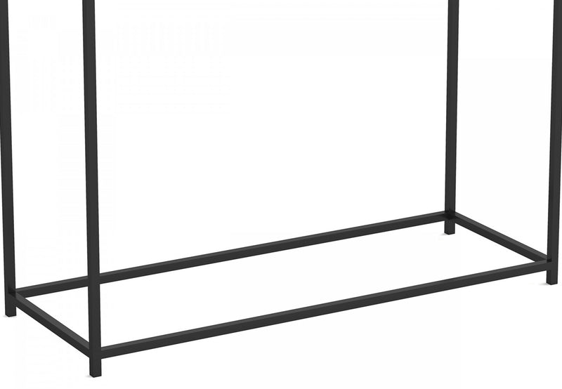 Console moderne de 31 po - blanche avec métal noir