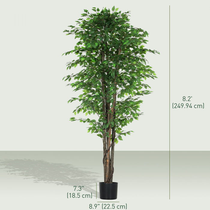 HOMCOM Arbre artificiel de 8pi, pour decoration de maison ou de bureau