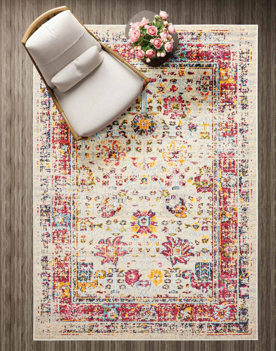 Tapis Traditionnel Jasmine 5'0\" x 8'0\" en Ivoire