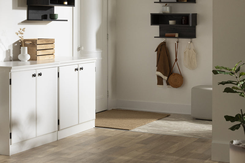 Morgan Armoire De Rangement 2 Portes - Blanc Solide