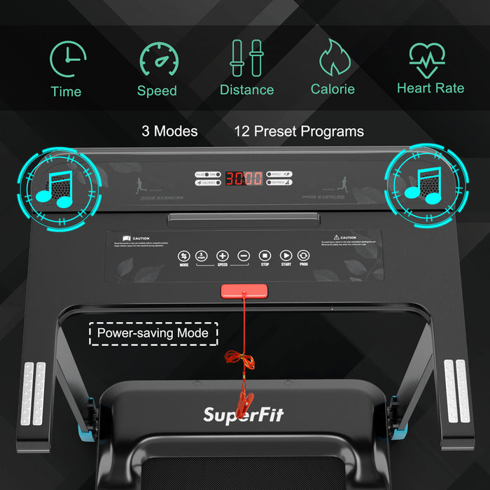 Marque Costway Tapis De Course/marche Compact Electrique Pliant Avec Application Haut Parleur