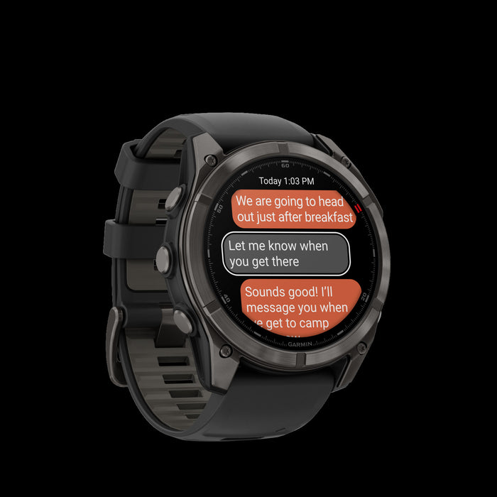 Montre intelligente Garmin Fenix 8 Pro 51 mm Carbon Adventure - Suivi exterieur, autonomie prolongee, navigation par carte, LTE LiveTrack, perte de vitesse de pas, alarme intelligente