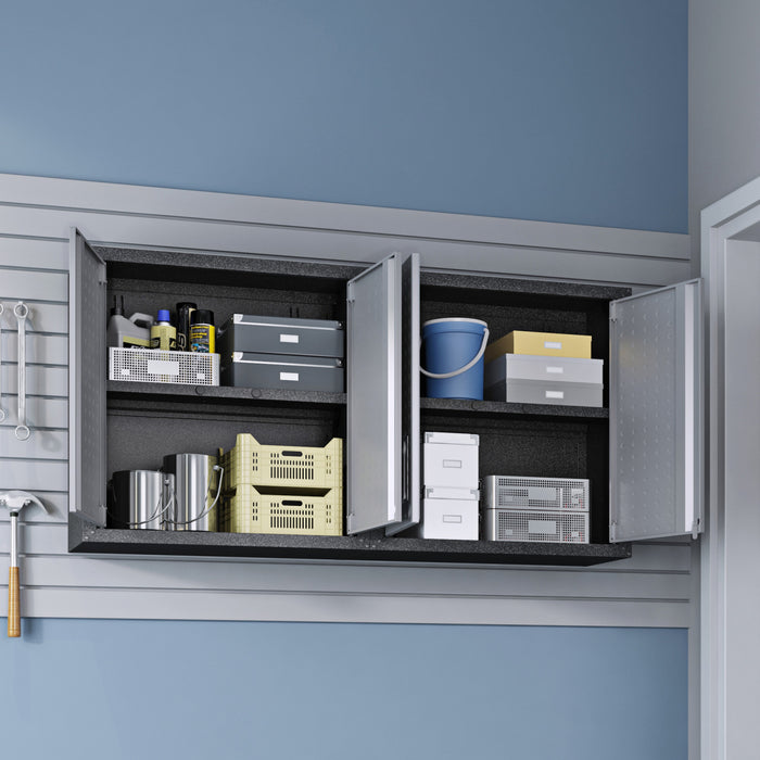Ensemble de garage moderne Fortress 6 pieces en gris fonce