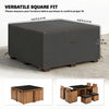 Outsunny Patio Furniture Cover Waterproof, 55.1" x 55.1" x 28.1", Black