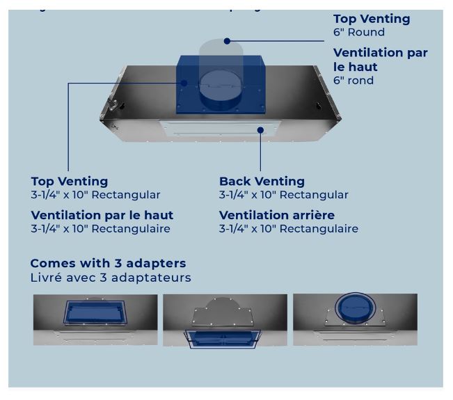 Hotte de cuisinière sous l'armoire Hauslane de 30 po blanc mat - UC-PS18WHT-30