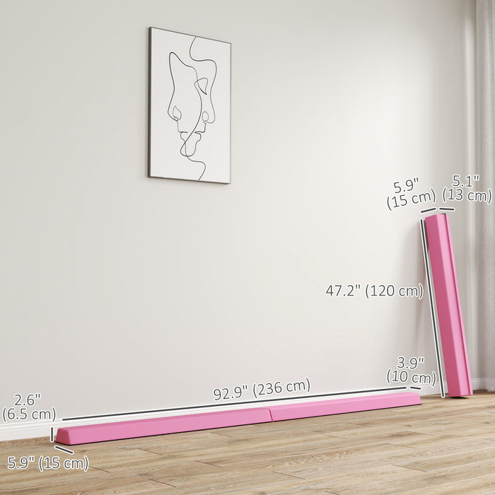 Soozier Poutre d'equilibre de gymnastique pliable de 7,7 pi, Rouge