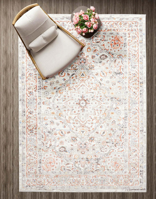 Tapis Traditionnel Seline 8'0\" x 10'0\" en Ivoire
