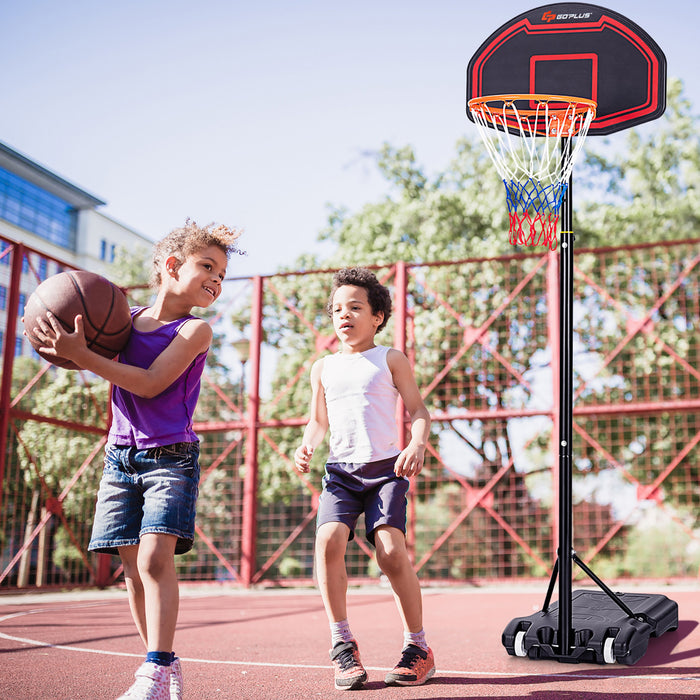 Support De Panier De Basket Reglable Pour Enfants De Marque Costway Avec Roues Et Panneau Incassable En Filet Durable