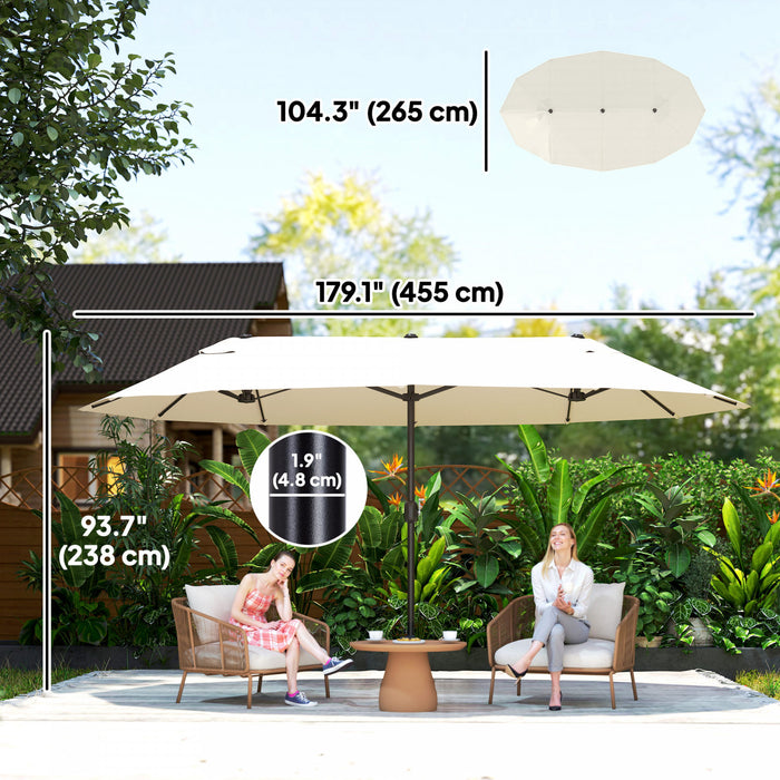 Outsunny Parasol Creme
