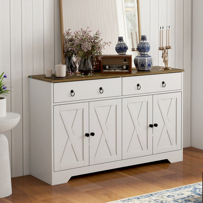 HOMCOM Buffet, armoire bar a cafe, etagere reglable