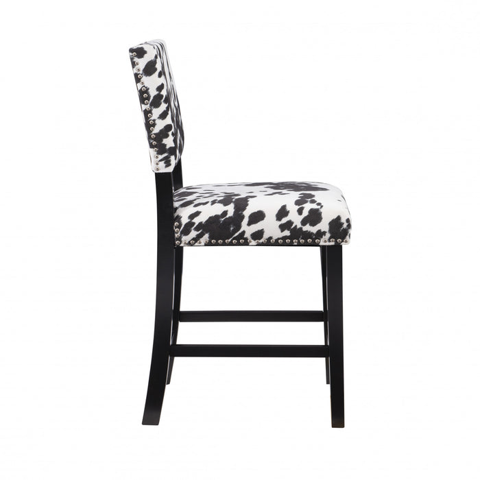 Tabouret Corey Udder Madness de hauteur comptoir en tissu - noir