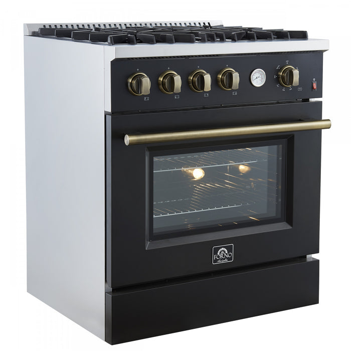 Cuisiniere a gaz Marco 30 pouces noire, 4,32 pi³ – FFSGS6277-30BLK