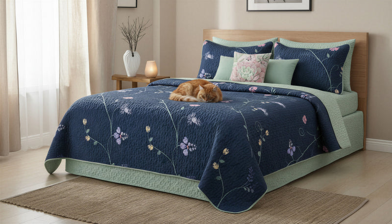 Ensemble de Courtepointe Reversible 3 Pieces Tres Grand Lit 