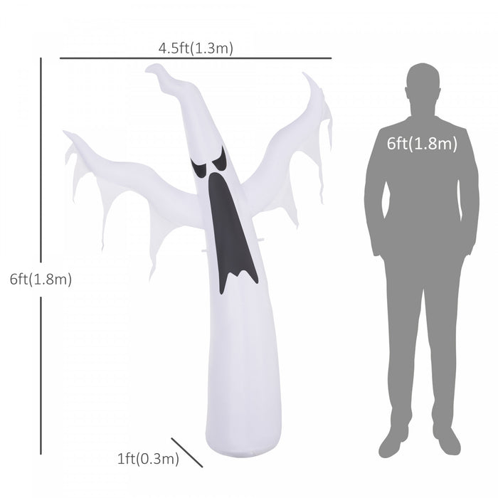 Homcom Halloween Gonflable Fantome Blanche