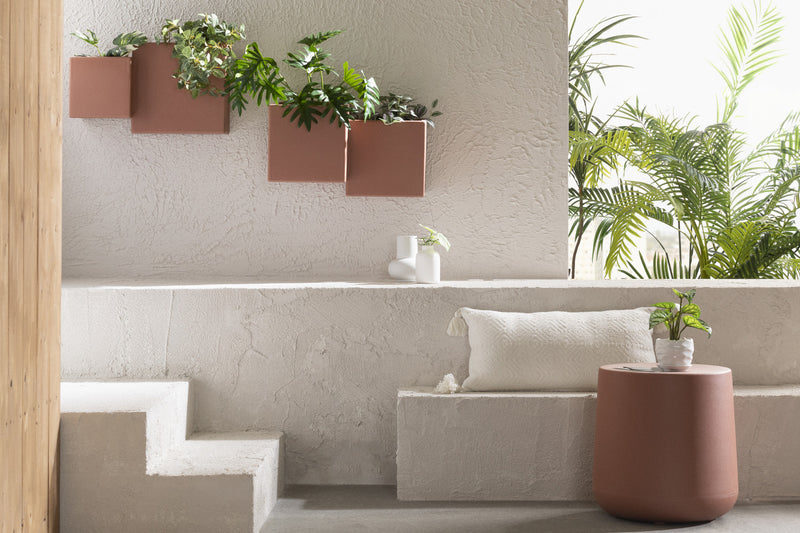 Table de fauteuil ronde Dalya pour la terrasse - Terra Cotta
