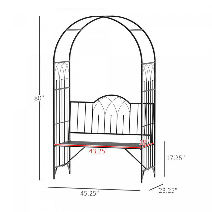 Banc Treillis De Jardin Outsunny 43\"