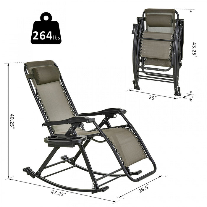 Chaise Longue Ajustable 2 En 1 Outsunny Grise