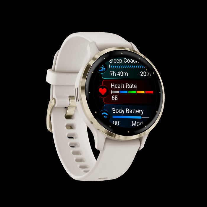Garmin Venu® 3s Montre Gps Intelligente - Suivi De Sante Avec 14 Jours D'autonomie, 41 Mm - Boitier Ivoire