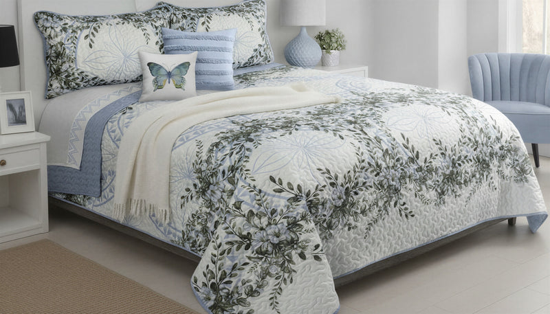 Ensemble de Courtepointe Reversible 3 Pieces Tres Grand Lit 