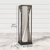 Outsunny Rattan Solar Floor Lamp, Solar Powered Outdoor Lamp with Auto On/Off LED Lights, IP44 Waterproof, Decorative Outdoor Lantern for Patio, Porch, Pathway, Brown