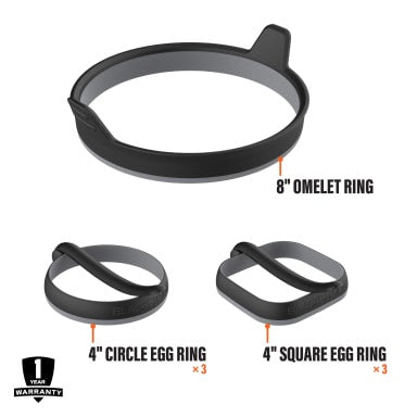 Kit Blackstone pour omelettes et anneaux a œufs - 7 pieces - 5515