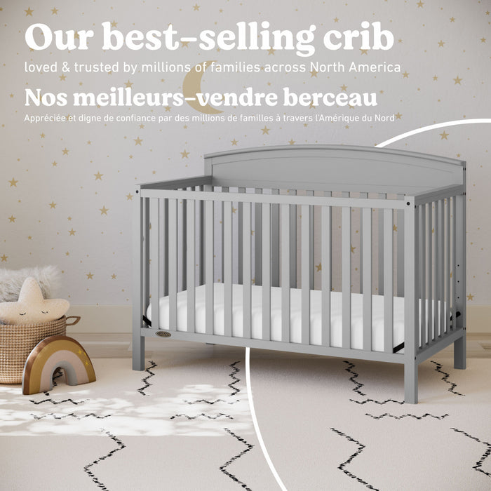 Graco Benton Lit de bebe convertible 5-en-1 - Gris galet
