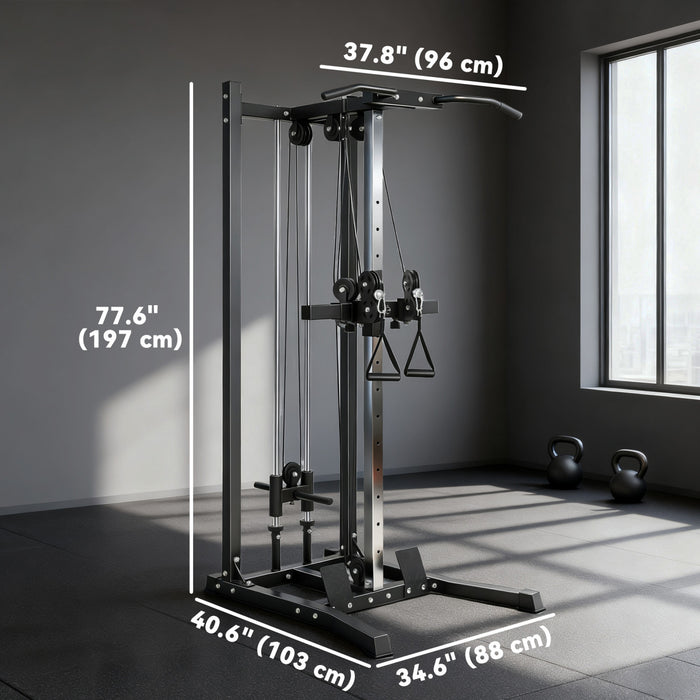 Soozier Machine a cable a double poulie avec barre de traction