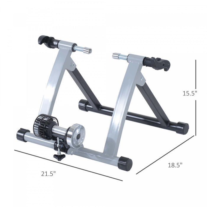 Soozier Support D'entrainement Magnetique Pour Velo D'interieur Pliable En Acier (argent)